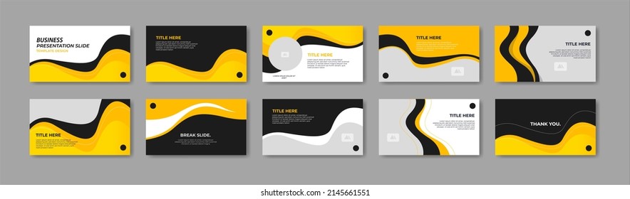 Business presentation template design. Minimalis, modern and keynote vector illustration