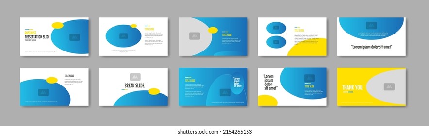 Business presentation template design. Minimalis, modern and keynote vector illustration
