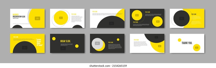 Diseño de plantillas de presentación de negocios. Ilustración mínima, moderna y vectorial de notas clave