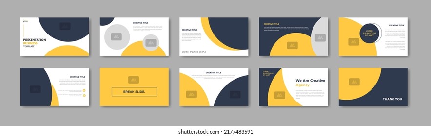 Business presentation template design. Minimalis, modern and keynote vector illustration