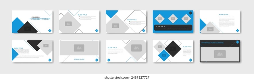 Business presentation template design. Minimalis, modern and keynote vector illustration