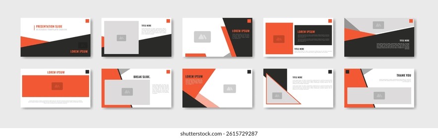 Business presentation template design. Minimalis, modern and keynote vector illustration