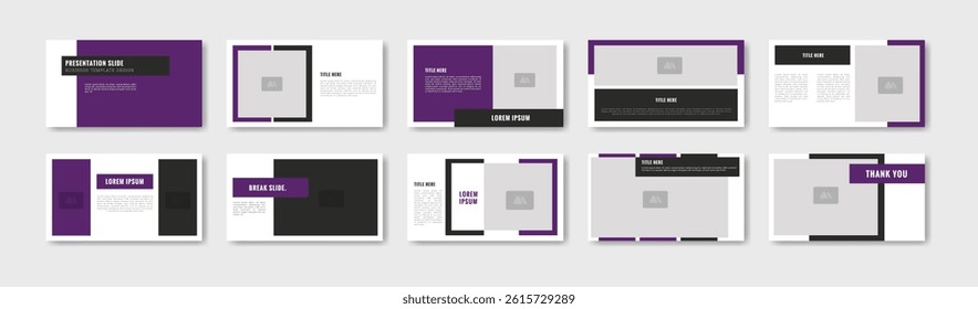 Business presentation template design. Minimalis, modern and keynote vector illustration
