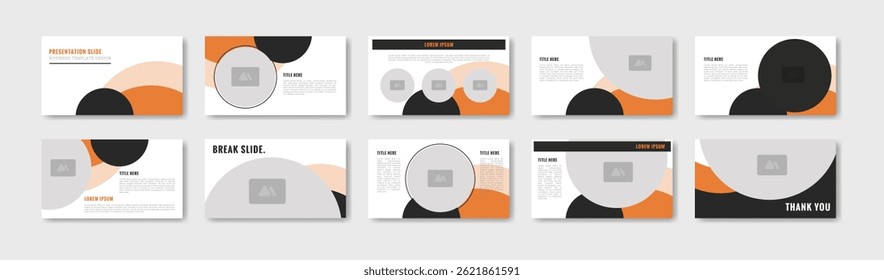 Business presentation template design. Minimalis, modern and keynote vector illustration