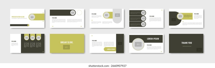 Business presentation template design. Minimalis, modern and keynote vector illustration