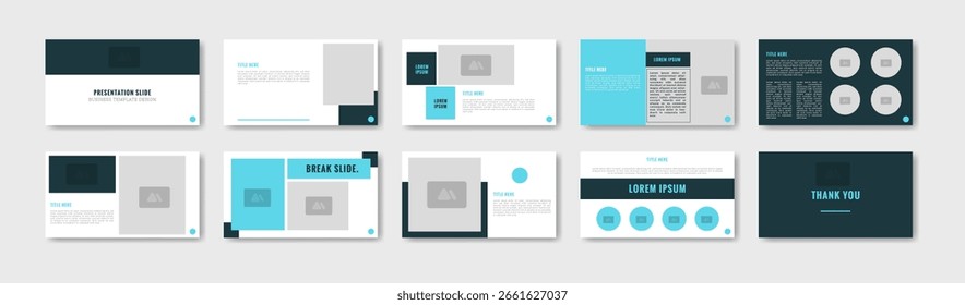 Design de modelo de apresentação comercial. Ilustração de vetor minimalis, moderna e de keynote