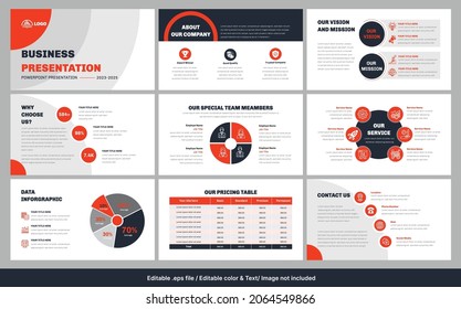 Business Presentation Template Design or Business Slide - Shutterstock ID 2064549866