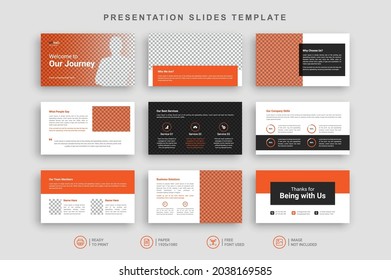 Business Presentation Template Design Vector