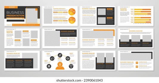 business presentation template editable vector design