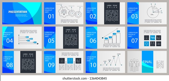 Business presentation template. Elements for slide presentations on a white background. Flyer, brochure, corporate report, marketing, advertising, annual report, banner