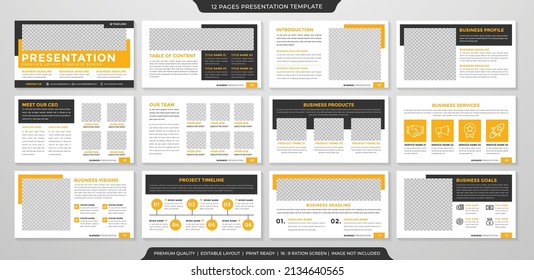 business presentation template with minimalist and clean style use for corporate infographic