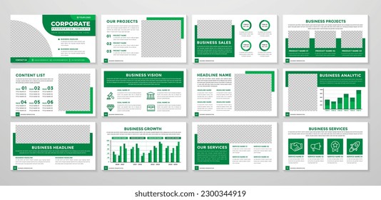 plantilla de presentación de negocios con concepto moderno