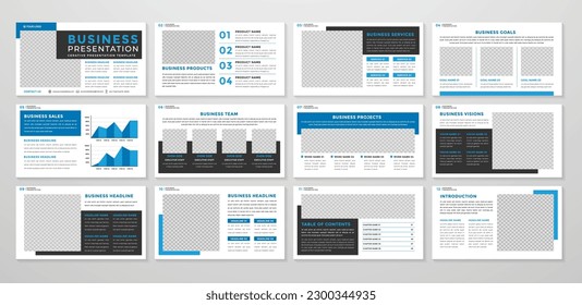 business presentation template with modern concept
