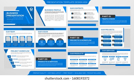 business presentation template with modern style and minimalist layout concept