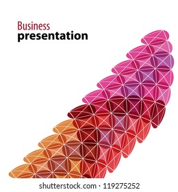 Business presentation template on a white background