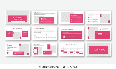plantilla de presentación de negocio y diseño de página para folletos , libro , revista, informe anual y perfil de empresa , con el concepto de diseño de elementos de línea de tiempo de infografía
