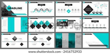 Business presentation template. Set, infographic elements, yellow design, white background. Flyer office building, postcard corporate report, powerpoint, banner. Slide show, annual report, vector