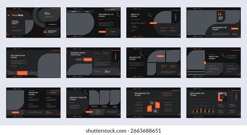 Business-Präsentation Vorlage, Set von Mehrzweck-Vorlage Design, Infografik Elemente, Moderne abstrakte Vektorgrafik