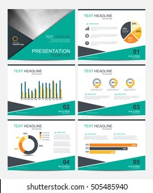 business presentation template set. powerpoint Layout design backgrounds