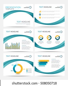 business presentation template set. powerpoint Layout design backgrounds