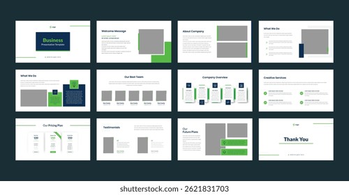 Business Presentation Template, Business Presentation Slides Layout, Creative Business Presentation Slides Template Design.