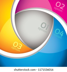 Business presentation template with text areas