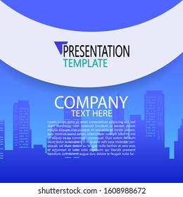 Business presentation template. Used for various business purposes, background presentations, websites, brochures, covers, company profiles.