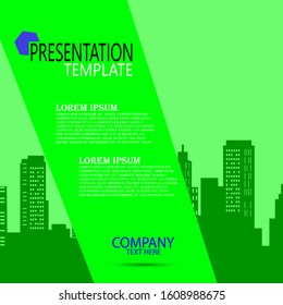 Business presentation template. Used for various business purposes, background presentations, websites, brochures, covers, company profiles.