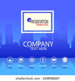 Business presentation template. Used for various business purposes, background presentations, websites, brochures, covers, company profiles.