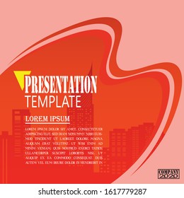 Business presentation template. Used for various business purposes, background presentations, websites, brochures, covers, company profiles.