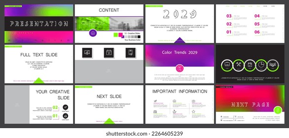Business presentation template. Vector set, elements of infographics, multicolored design, white background. Flyer, postcard, corporate report, powerpoint, banner. Slideshows, brochures, annual report