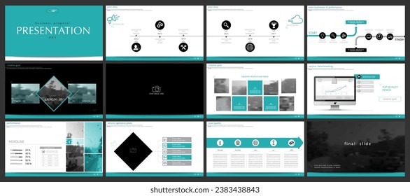 Business presentation template. Vector set, elements of infographics, blue design, white background. Flyer, postcard, corporate report, marketing, banner. Slideshows, brochures, annual report