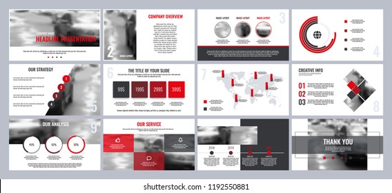 Business presentation templates from infographic elements.