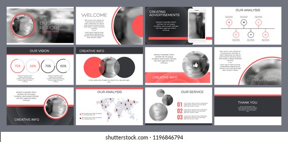 Business presentation templates from infographic elements.