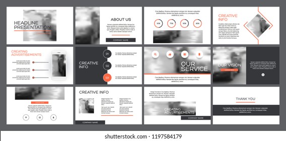 Business presentation templates from infographic elements.
