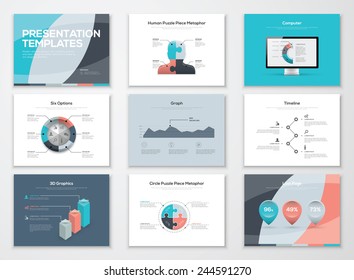 Business presentation templates and infographic vector elements. Information graphics for advertisements, magazines, booklets, websites, prints, marketing etc.