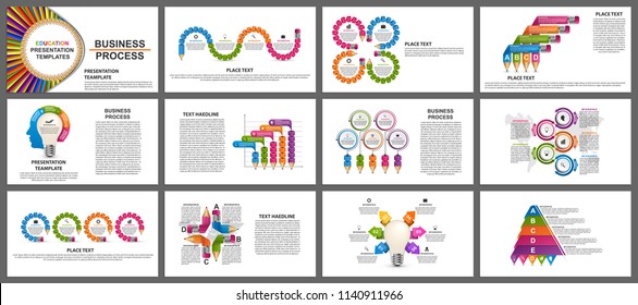 Business presentation templates. Modern elements of infographic. Can be used for business presentations, leaflet, information banner and brochure cover design.