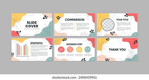 Business presentation templates set. Able to use for background, brochure design, website slider, landing page, company profile, Social Media Advertisement