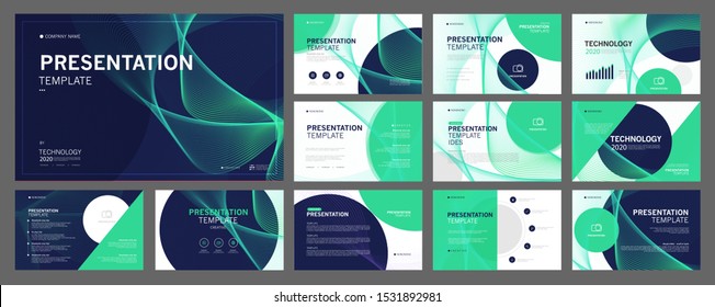Business presentation templates set. use in presentation, flyer and leaflet, corporate report, marketing, advertising, annual report, banner, annual report brochure, company profile.