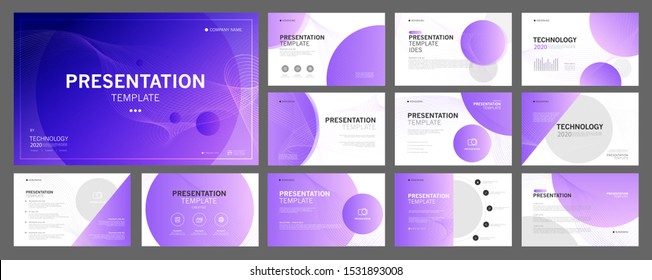 Business presentation templates set. use in presentation, flyer and leaflet, corporate report, marketing, advertising, annual report, banner, annual report brochure, company profile.