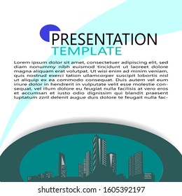 Business presentation templates set. Use for keynote presentation background, website slider, brochure cover design, landing page, annual report brochure, company profile.