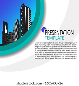 Business presentation templates set. Use for keynote presentation background, website slider, brochure cover design, landing page, annual report brochure, company profile.