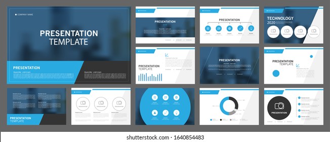 Business presentation templates set. use in presentation, flyer and leaflet, corporate report, marketing, advertising, annual report, banner, annual report brochure, company profile.