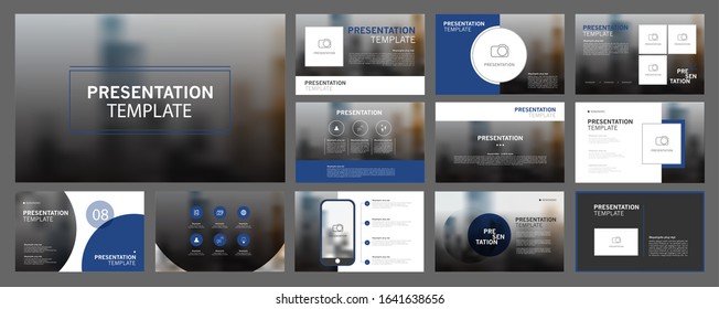 Business presentation templates set. use in presentation, flyer and leaflet, corporate report, marketing, advertising, annual report, banner, annual report brochure, company profile.