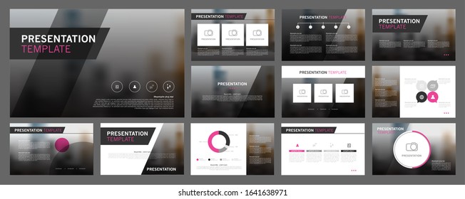Business presentation templates set. use in presentation, flyer and leaflet, corporate report, marketing, advertising, annual report, banner, annual report brochure, company profile.