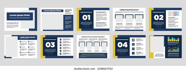 Business presentation templates set. Use for modern presentation background  brochure design  website slider  landing page  annual report  company profile