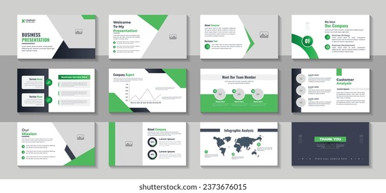 Business presentation templates set. Use for modern keynote presentation background, brochure design, website slider, landing page, annual report, company profile