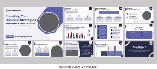 Business  presentation templates set. Use for modern Keynote presentation background,Vector infographics, brochure design, website slider, landing page, corporate annual report, company profile.