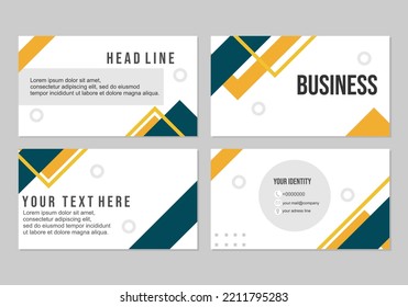 conjunto de plantillas de presentación de negocios.diseño geométrico con elementos de círculo.Uso para powerpoint moderno, fondo de presentación, diseño de folletos, deslizador de sitio web, página de inicio, informe anual