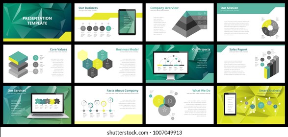 Business presentation templates. Vector infographic elements for company presentation slides, corporate annual report, marketing flyers, leaflets and brochures, banners and web design.